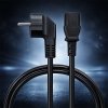 Qoltec Kabel zasilający | wtyczka kątowa SCHUKO CEE 7/7 (E/F) | IEC C13 | 3x1.0mm2 | czysta miedź Cu | 1.8m